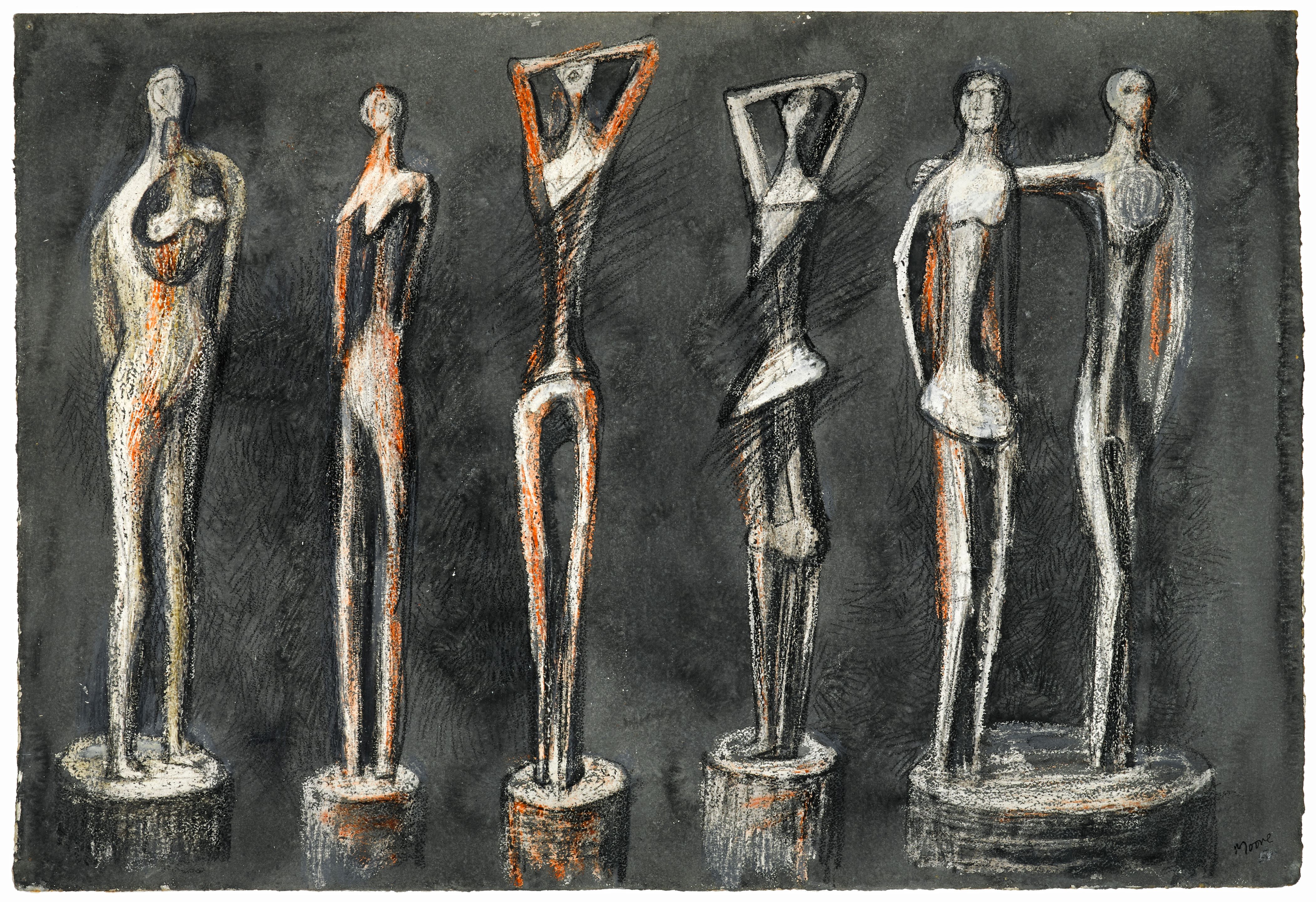 Six Standing Figures