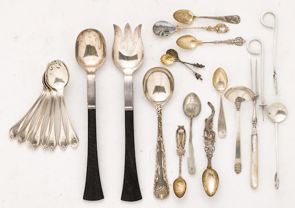 Bonhams : An assembled group of International silver flatware by ...