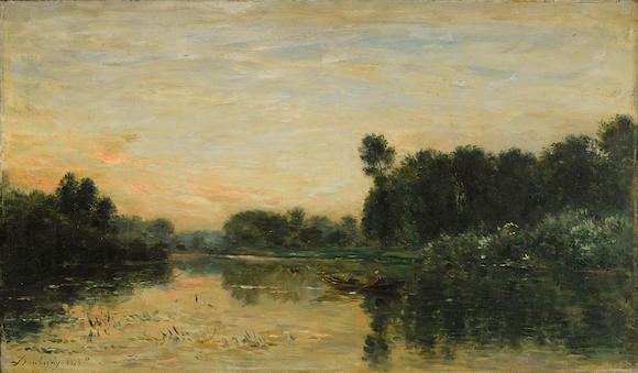 Bonhams : Charles-François Daubigny (French, 1817-1878) Le bord de la ...