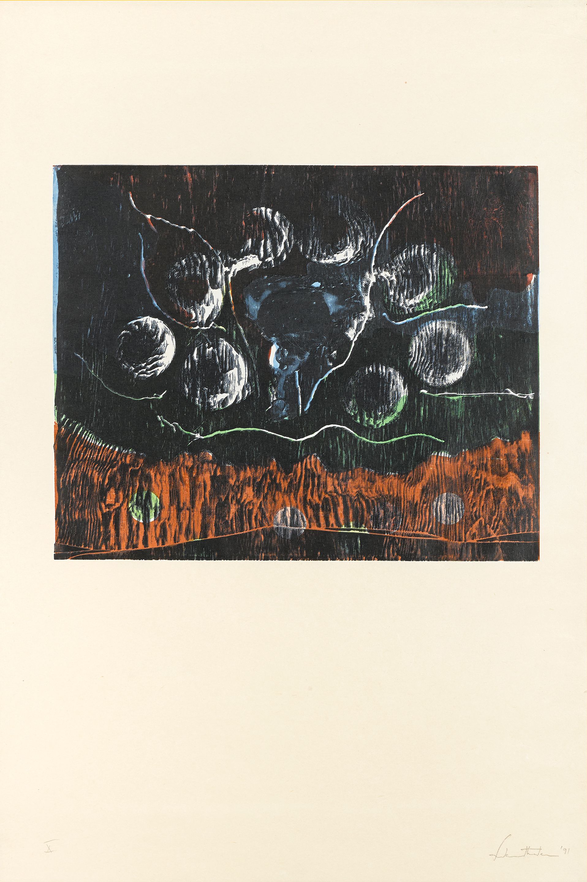 Monoprint X-Grove