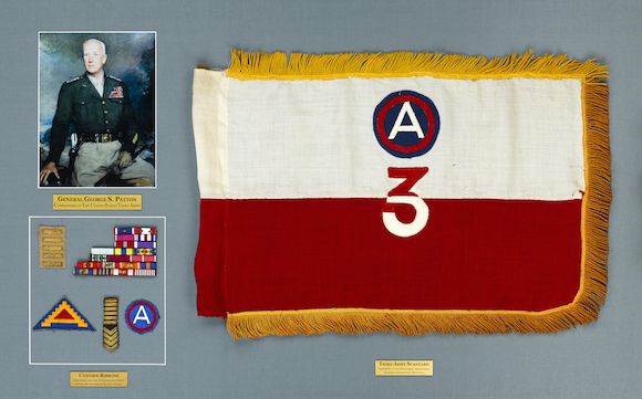George Patton Ribbons Bonhams : General George S. Patton's personal 3rd Army guidon, medal ...