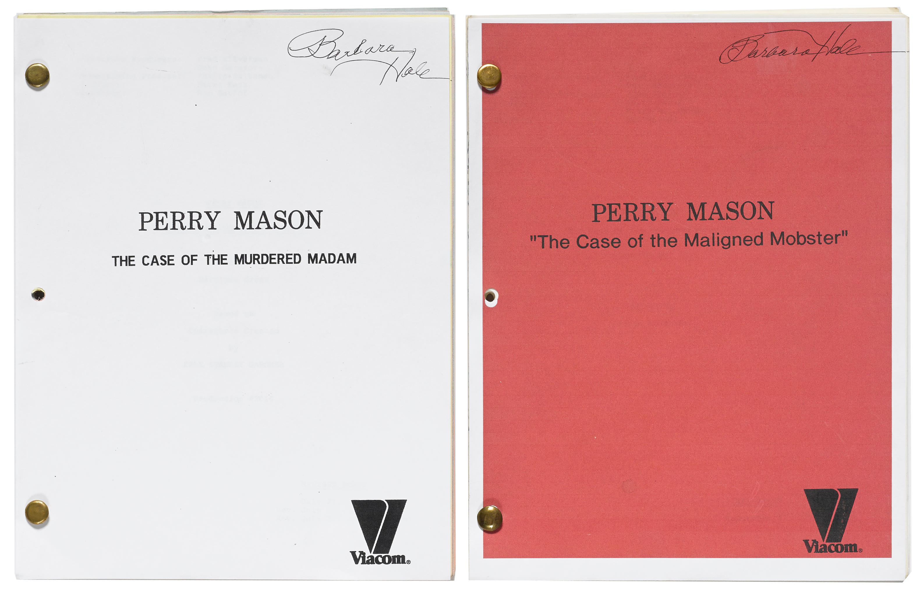 Bonhams : A collection of Barbara Hale scripts from Perry Mason TV movies