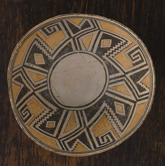 Bonhams : A Mimbres polychrome bowl