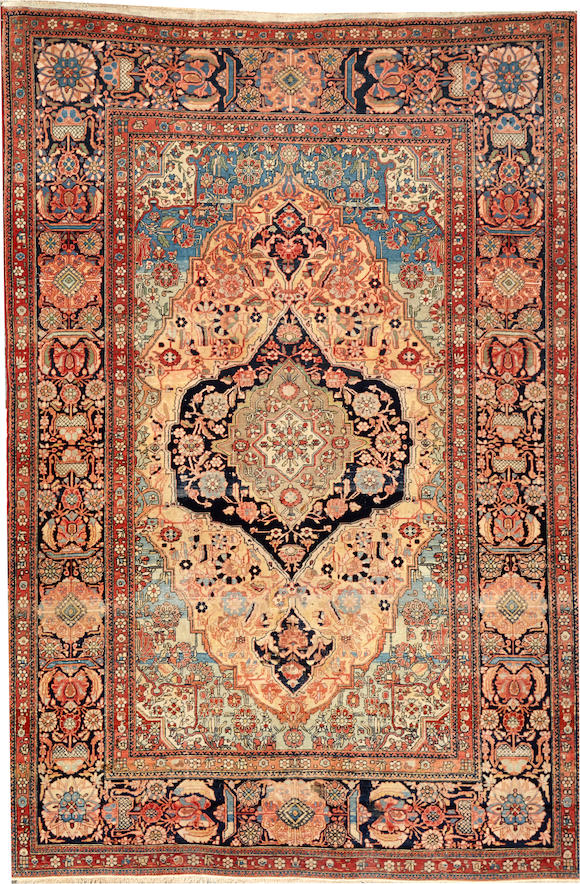 Bonhams A Mohtasham Kashan Rug Size Approximately 4ft 4in X 6ft 4in