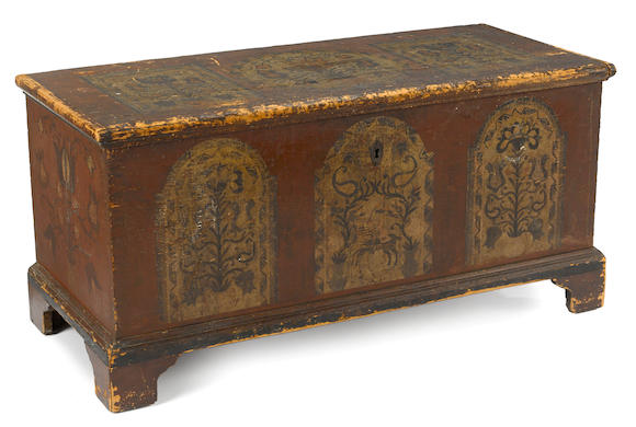 Bonhams : A Pennsylvania German paint decorated blanket chest ...