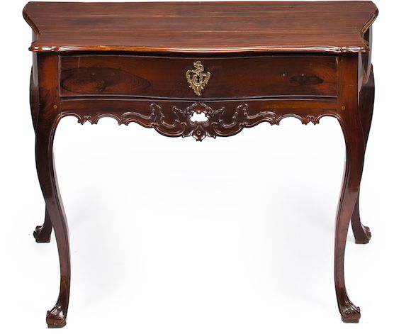 Bonhams : A Brazilian or Portuguese Rococo carved rosewood side table ...