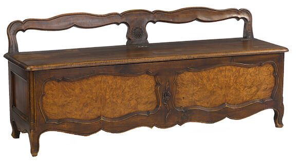 Bonhams : An Austrian Rococo style walnut hall benchfourth quarter 19th ...