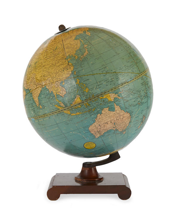 Bonhams : Tabletop Globe; Cram. Cram's Universal Terrestrial Globe 