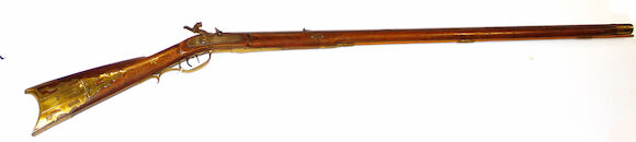 Bonhams : A percussion Pennsylvania full stock long rifle first half ...