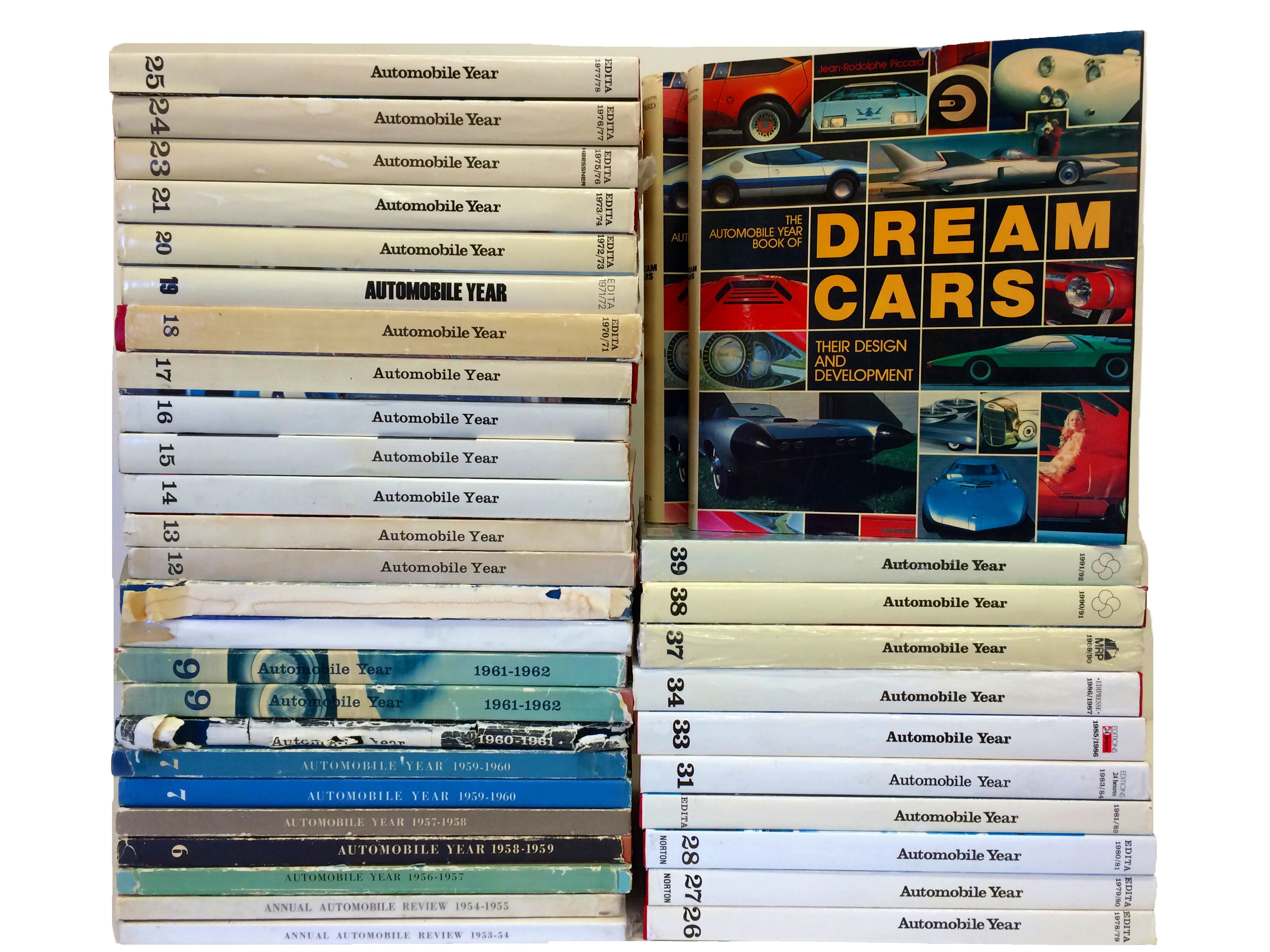 Bonhams Cars A near complete lot of 'Automotive Year' From the 195354 edition to 199192