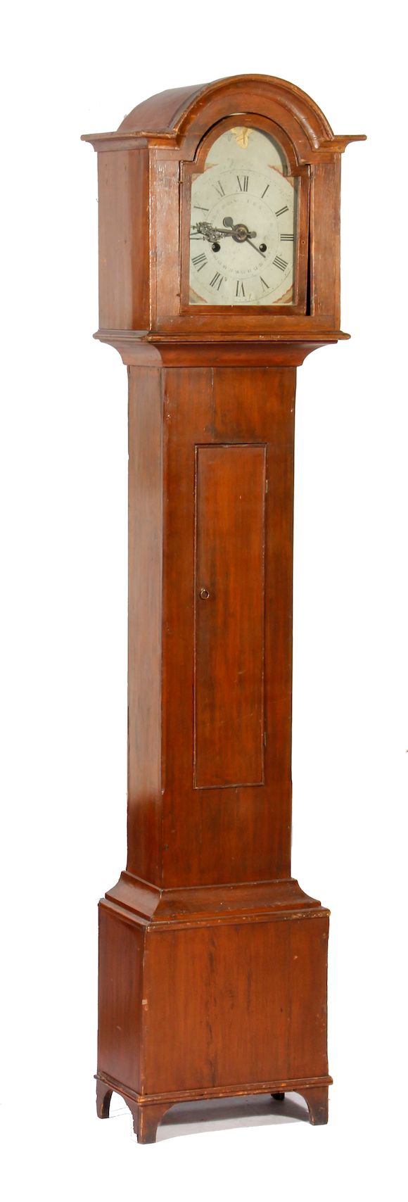 Bonhams A Federal pine tall case clock New England early 19th century