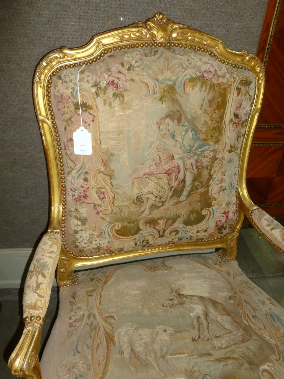 Bonhams A Fine Louis XV style giltwood suite of seating furniture