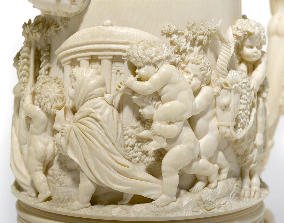 Bonhams A fine and large German carved ivory tankard late 19th century