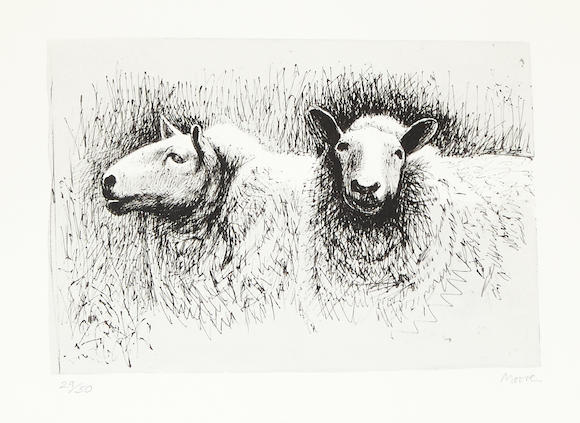 Bonhams : Henry Moore O.M., C.H. (British, 1898-1986); Sheep before ...