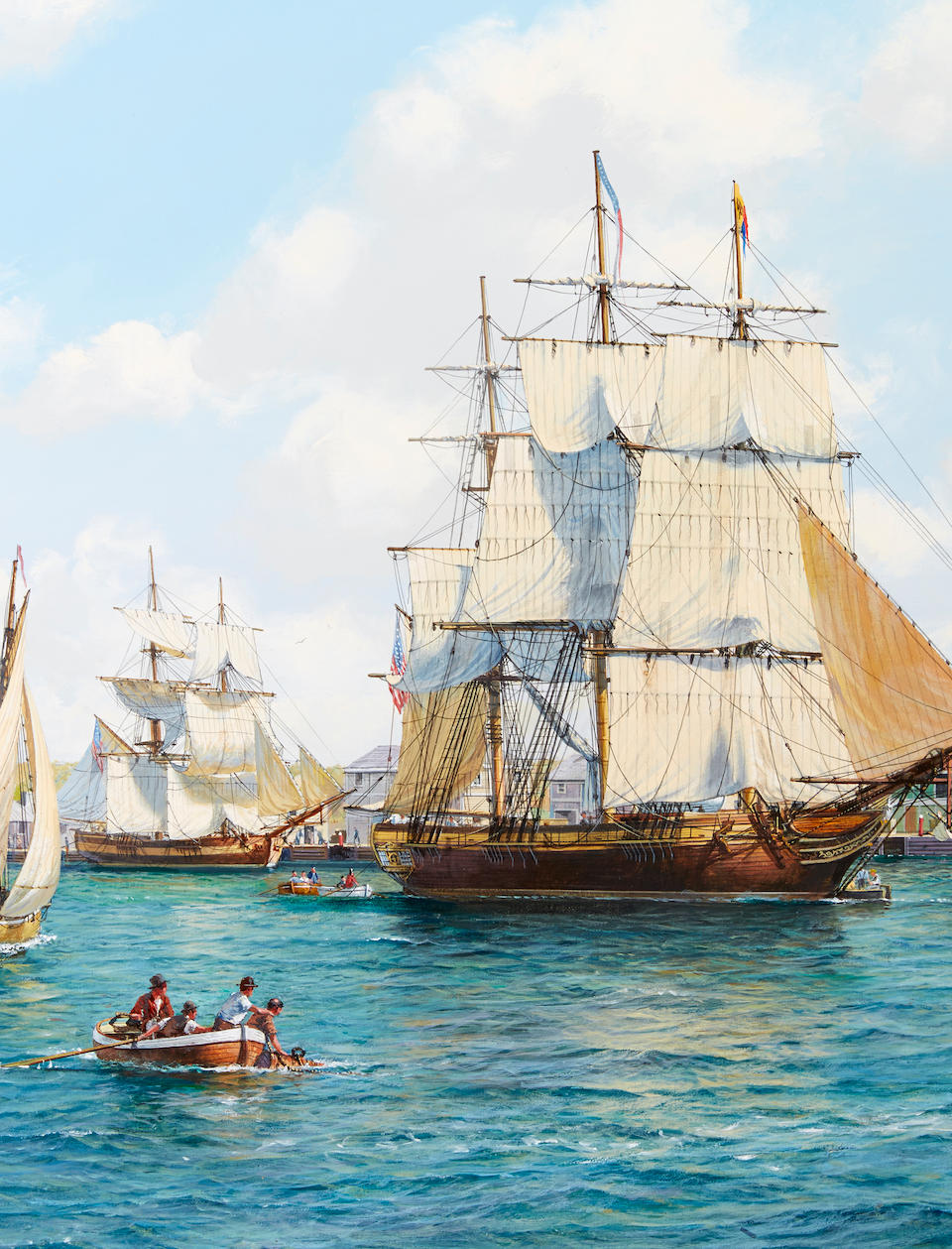 Bonhams : Roy Cross (British, born 1924) Salem Harbor, 1806 Friendship ...