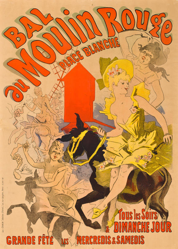 Bonhams : Jules Chéret (French, 1836-1932); Bal au Moulin Rouge, Place ...