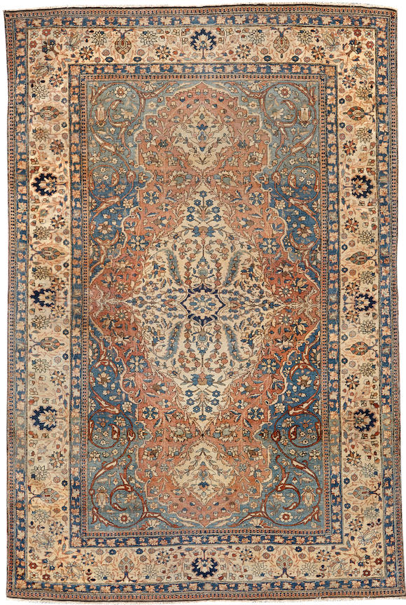 Bonhams A Mohtasham Kashan Rug Central Persia Size Approximately 4ft 2in X 6ft 7in