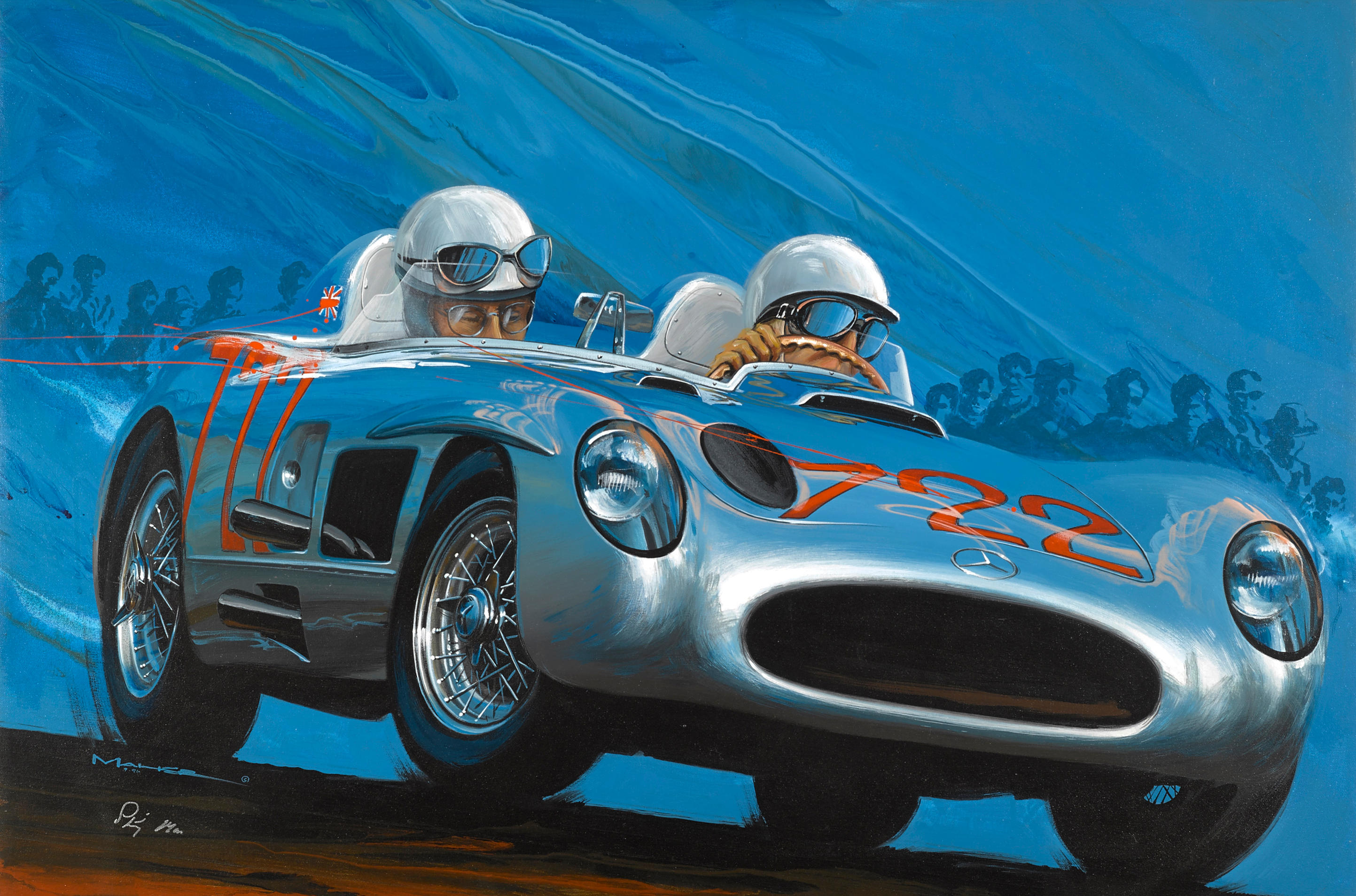 Bonhams Cars : Charles Maher A Mille Miglia 1955, Usa, 1996, 47 X 32 Ins.