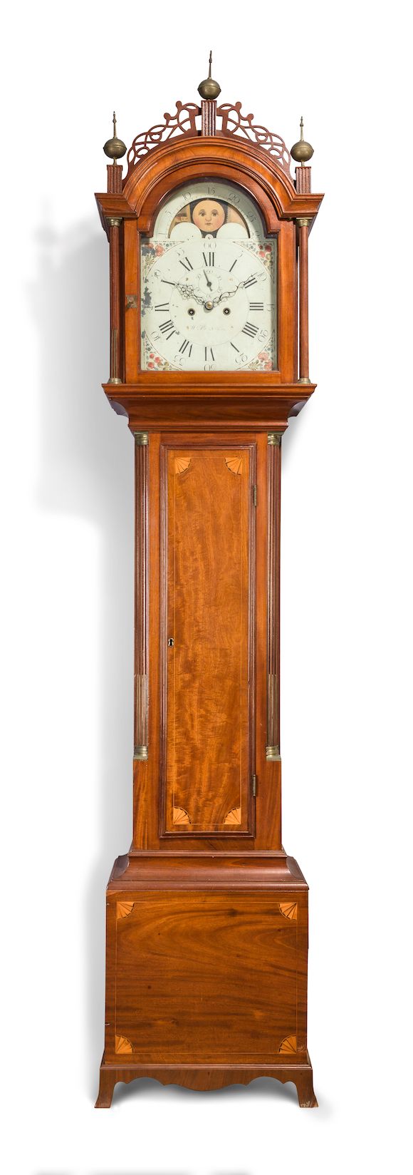 Bonhams An American Federal inlaid mahogany tall case clock Early