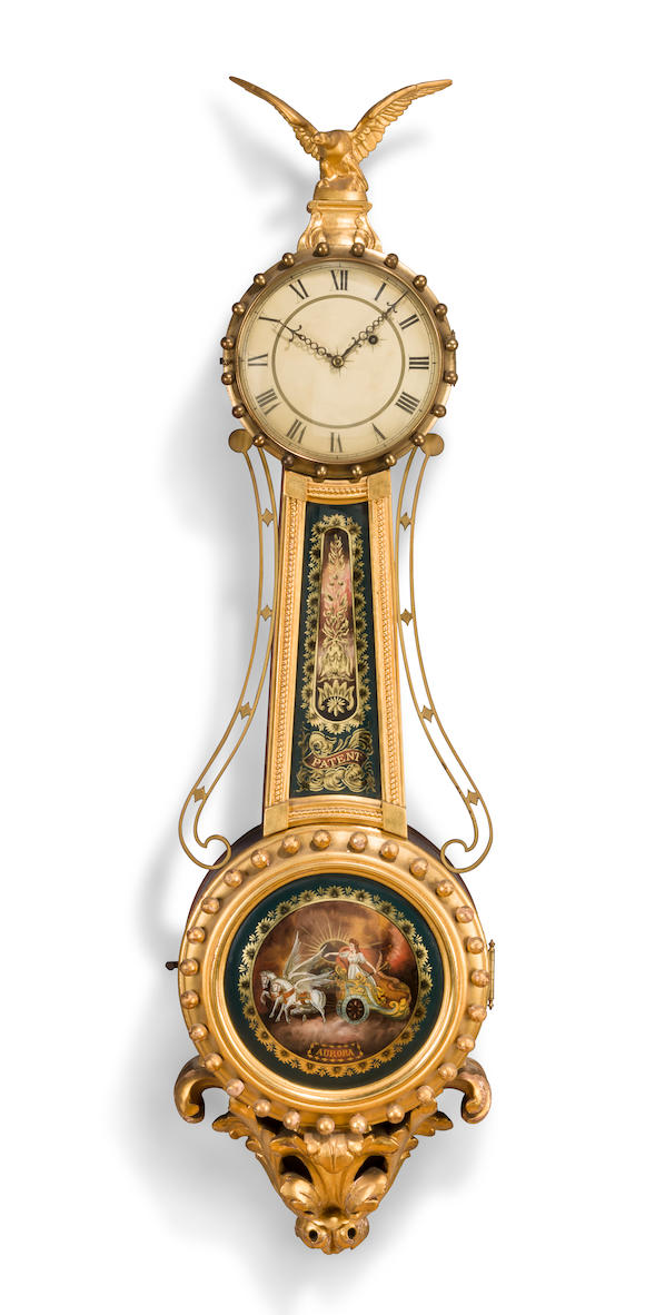 Bonhams : An eglomisé paneled carved gilt wood and mahogany Curtis ...