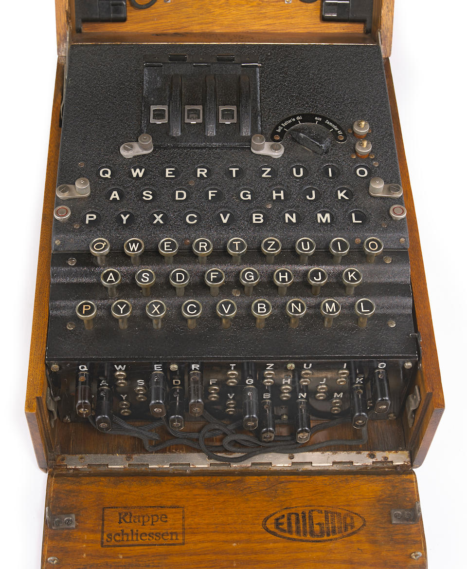 Bonhams Enigma Machine A Rare 3 Rotor German Enigma I Enciphering Machine Aka Heeres Enigma Berlin July 1944