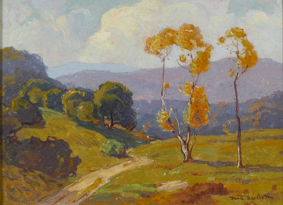 Bonhams : Dana Bartlett (American, 1882-1957) Road to the Hills 12 x 16in