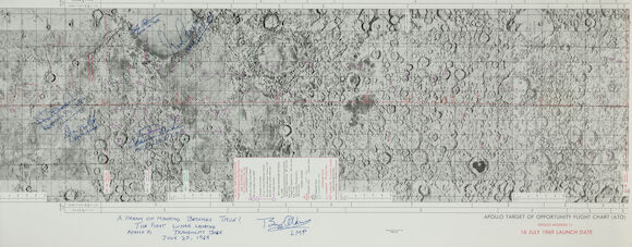 Bonhams : SIGNED BY 6 MOONWALKERS—APOLLO 11 TARGET OF OPPORTUNITY ...