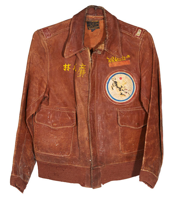 Bonhams : 14th Air ForceFlying Tigers Jacket with US and Chinese blood ...
