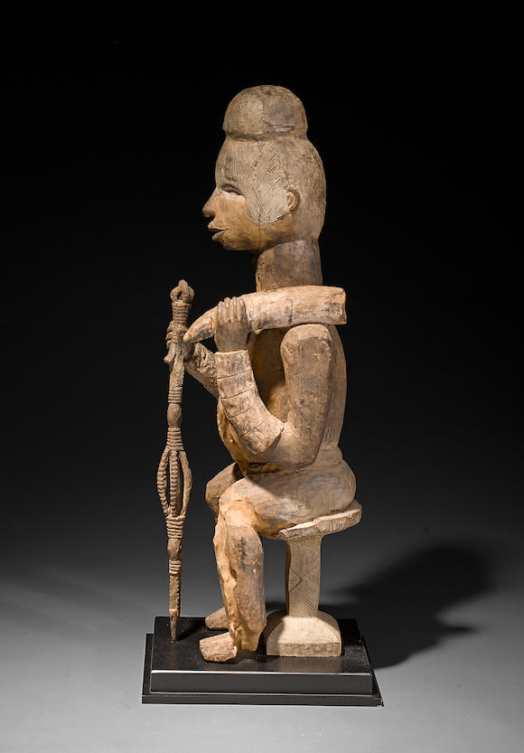 Bonhams : Igbo, Awka-Onitsha, Seated Shrine Figure, Nigeria