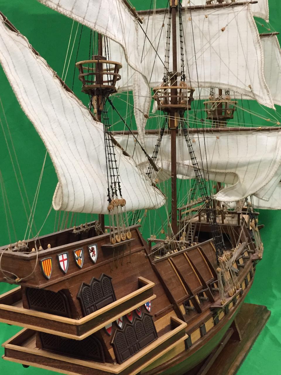 Bonhams : A 'San Mateo' Spanish Galleon ship model, Length 32 ins ...