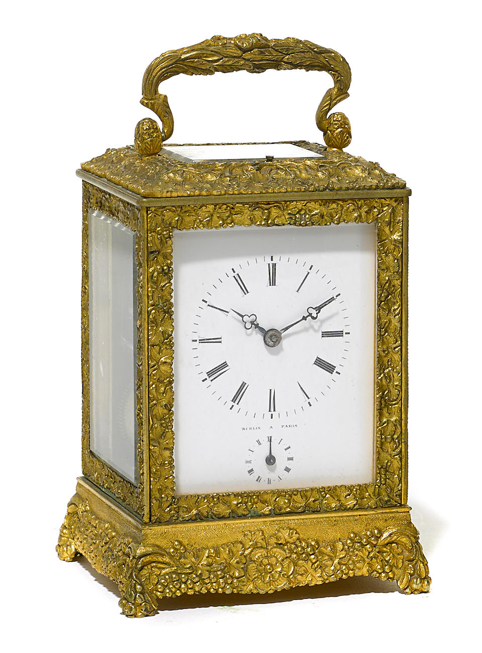 Bonhams : A French gilt brass carriage clock circa 1900