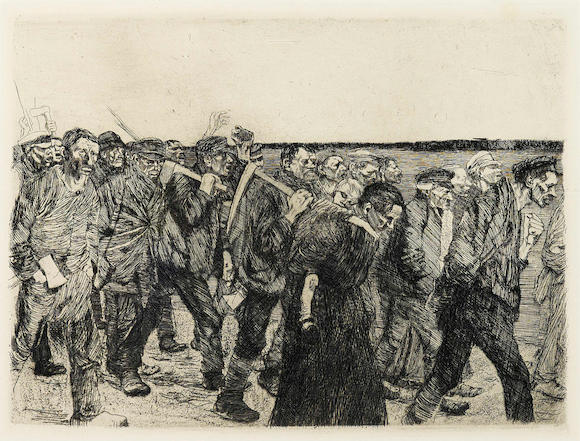 Bonhams : Käthe Kollwitz (German, 1867-1945); Weberzug;