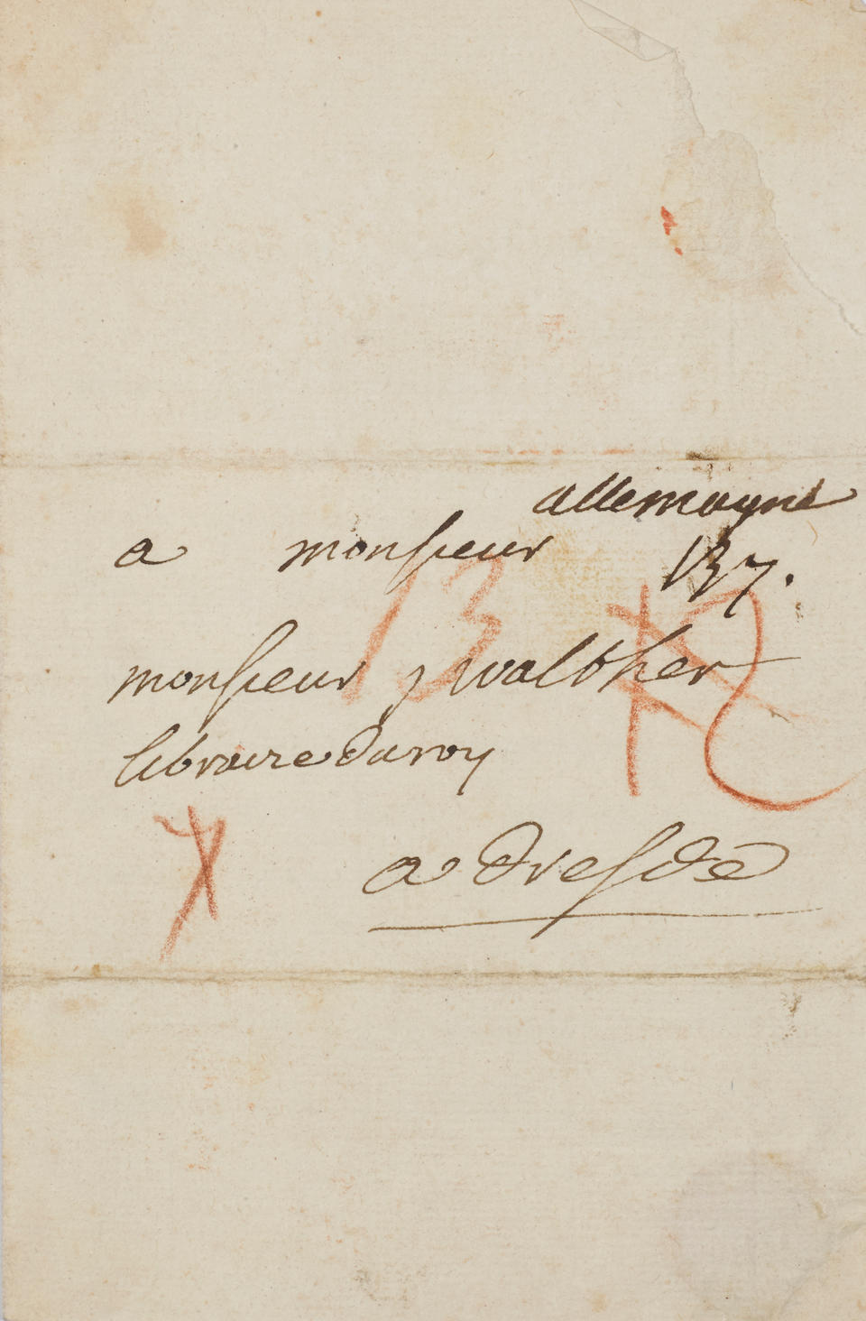 Bonhams : VOLTAIRE (FRANCOIS-MARIE AROUET). 1694-1778. Autograph Letter ...