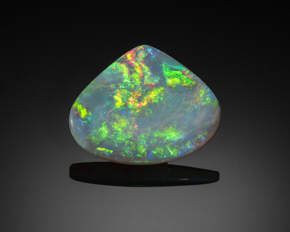 Opale Australienne Naturelle Mintabie 4.7tcw - Cabochon 17x8mm Multicolore étincelant