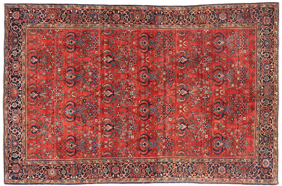 Bonhams A Fereghan Sarouk Rug Central Persia Size Approximately 4ft 1in X 6ft 6in