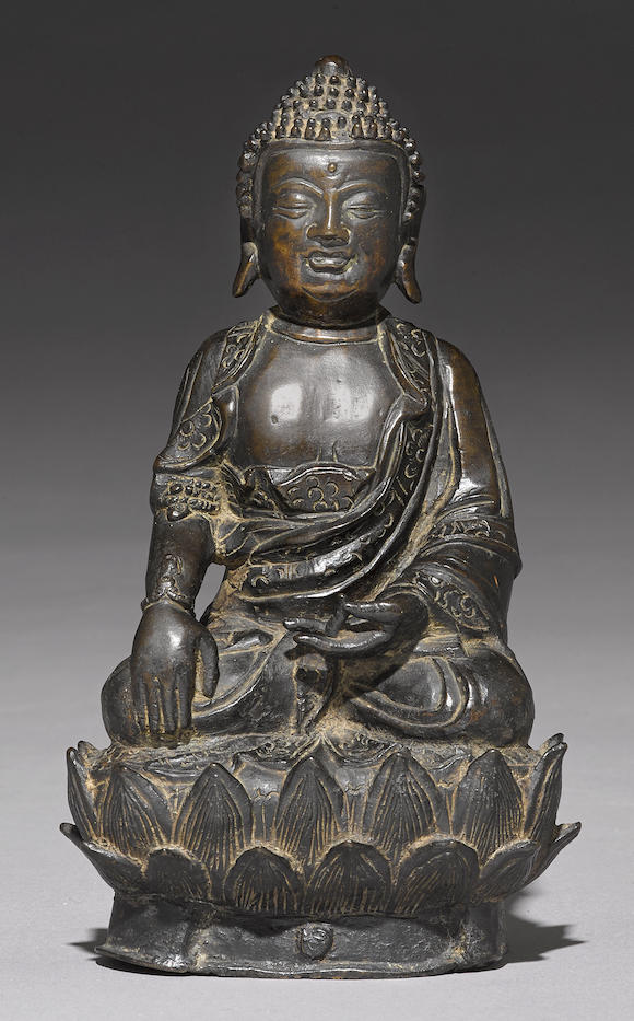 Bonhams : A Cast Bronze Buddha