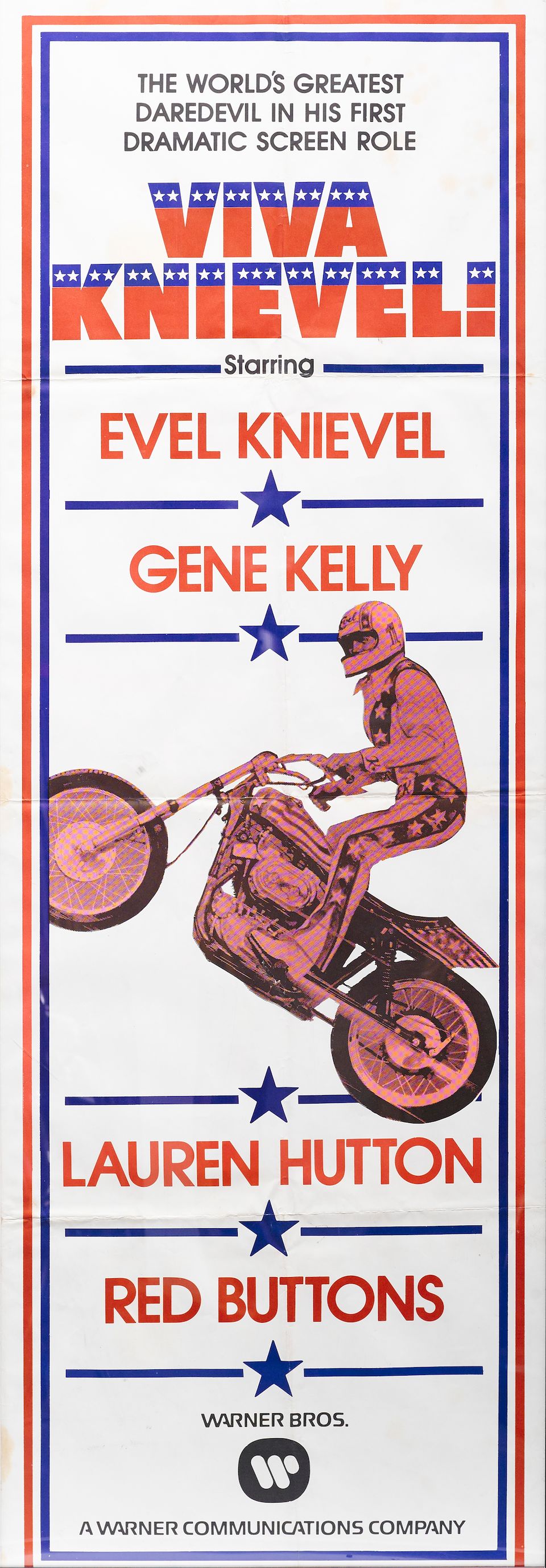 Film used, built by Bud Ekins for the movie 'Viva Knievel!',1976 Harley-Davidson XL1000 Evel Knievel Custom