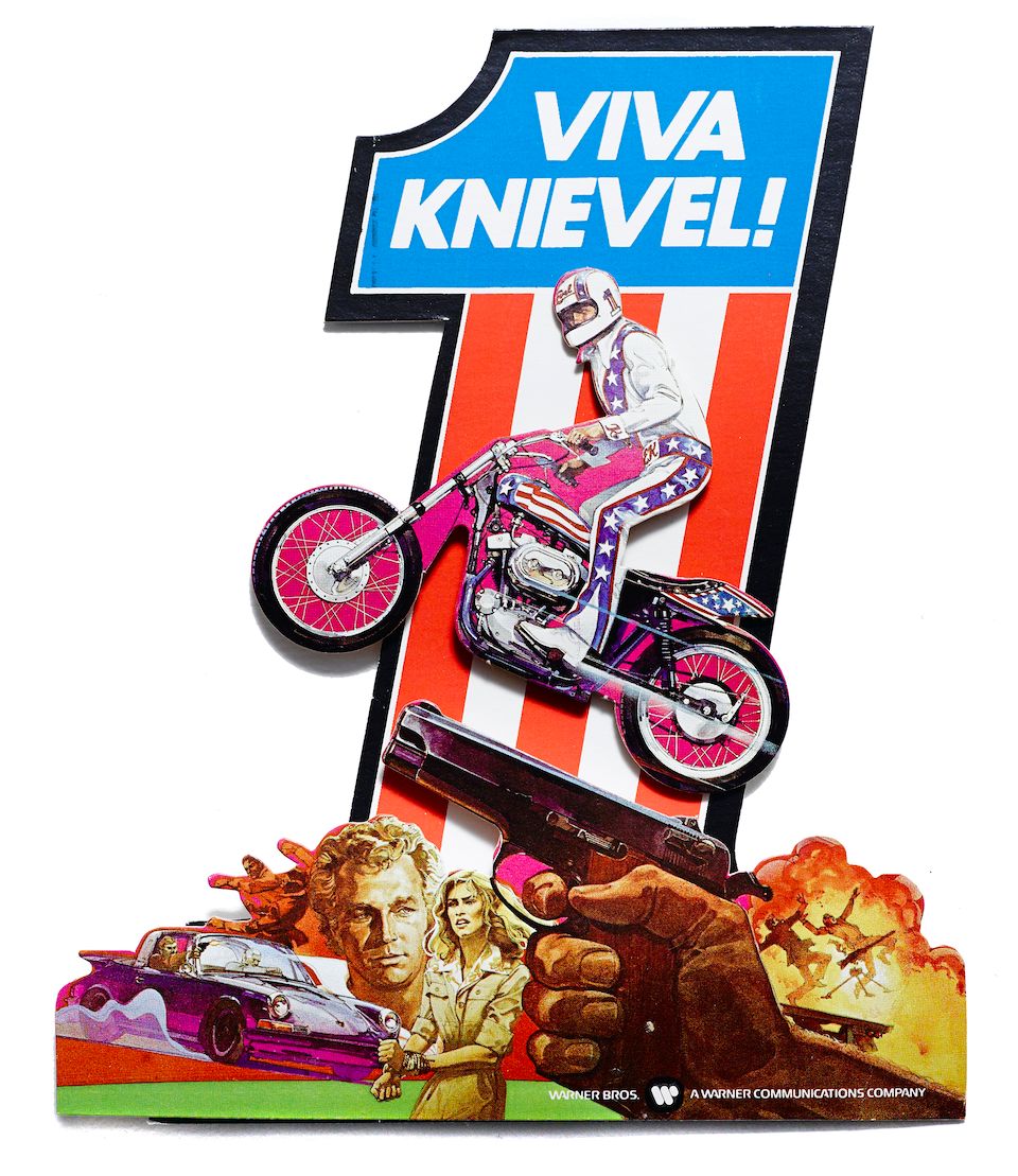 Film used, built by Bud Ekins for the movie 'Viva Knievel!',1976 Harley-Davidson XL1000 Evel Knievel Custom