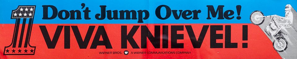 Film used, built by Bud Ekins for the movie 'Viva Knievel!',1976 Harley-Davidson XL1000 Evel Knievel Custom