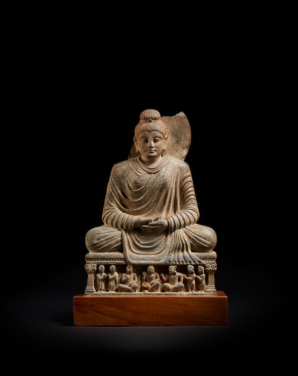 Bonhams : A schist figure of Buddha Ancient region of Gandhara, 3rd/4th ...