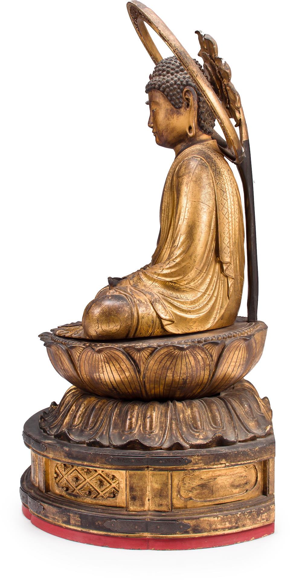 Bonhams A Gold Lacquer Figure Of Amida Buddha Edo Period 1615 1868