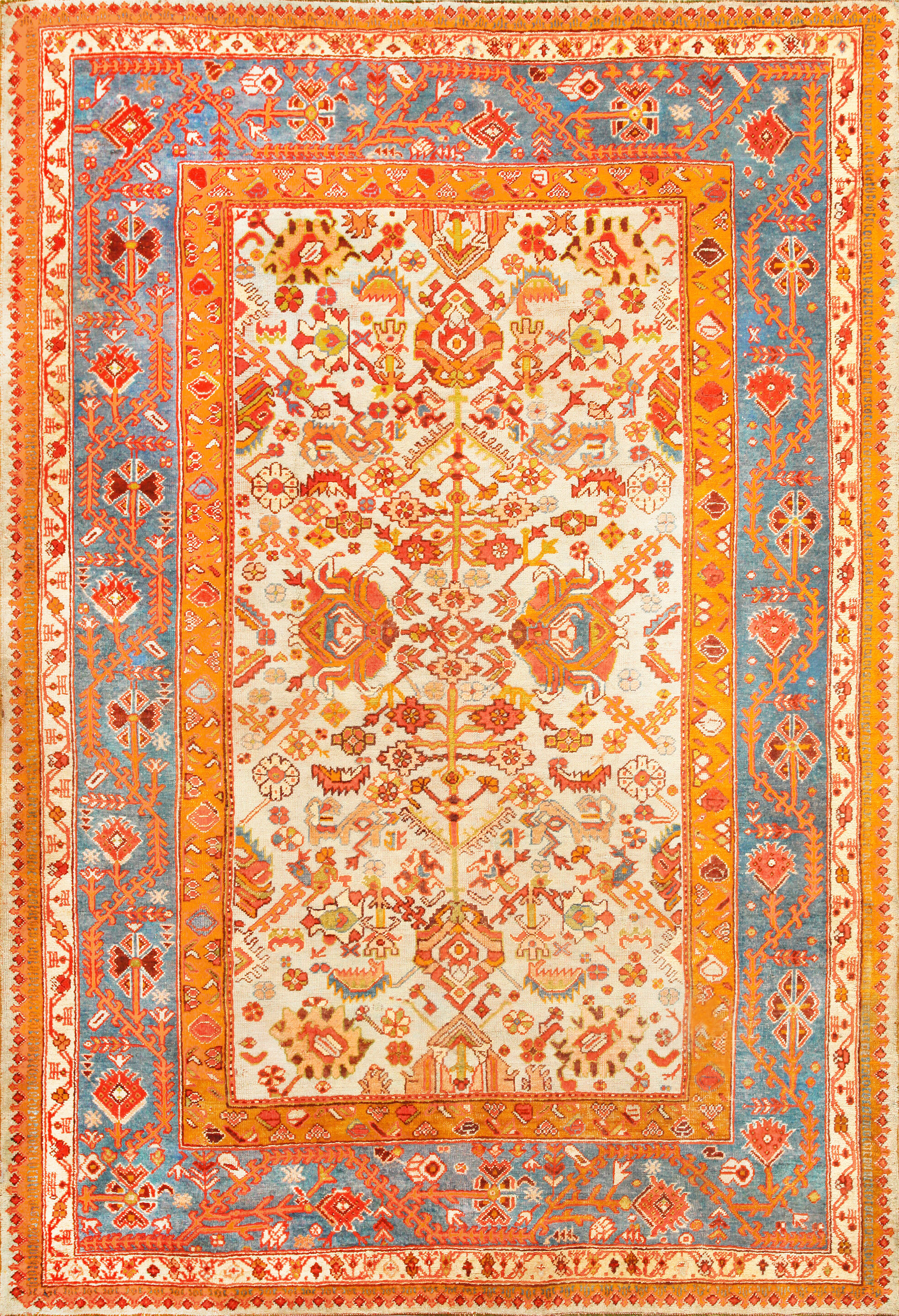 Bonhams An Oushak carpet West Anatolia size approximately 8ft. 8in. x 12ft. 10in.