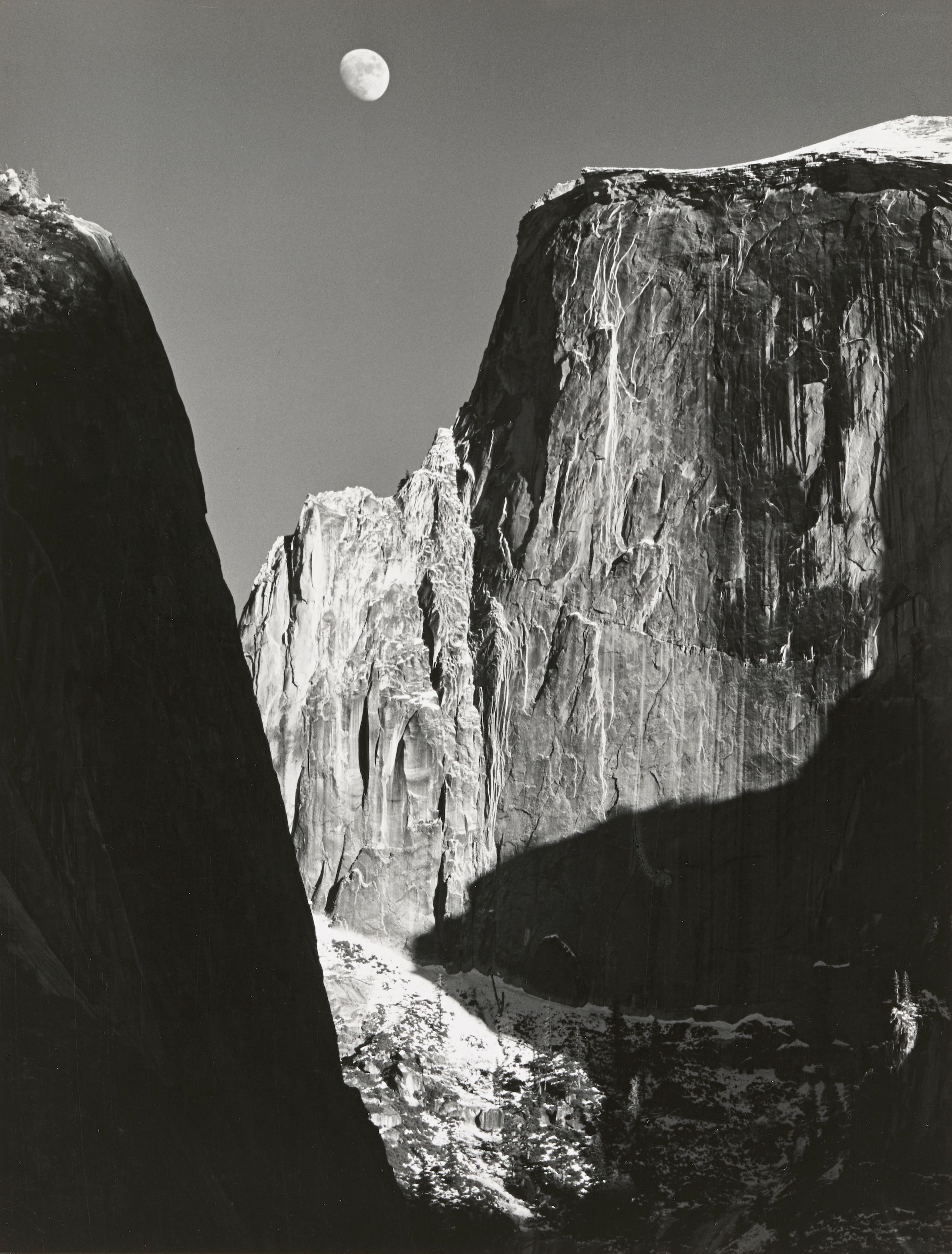 Moon and Half Dome, Yosemite National Park, California