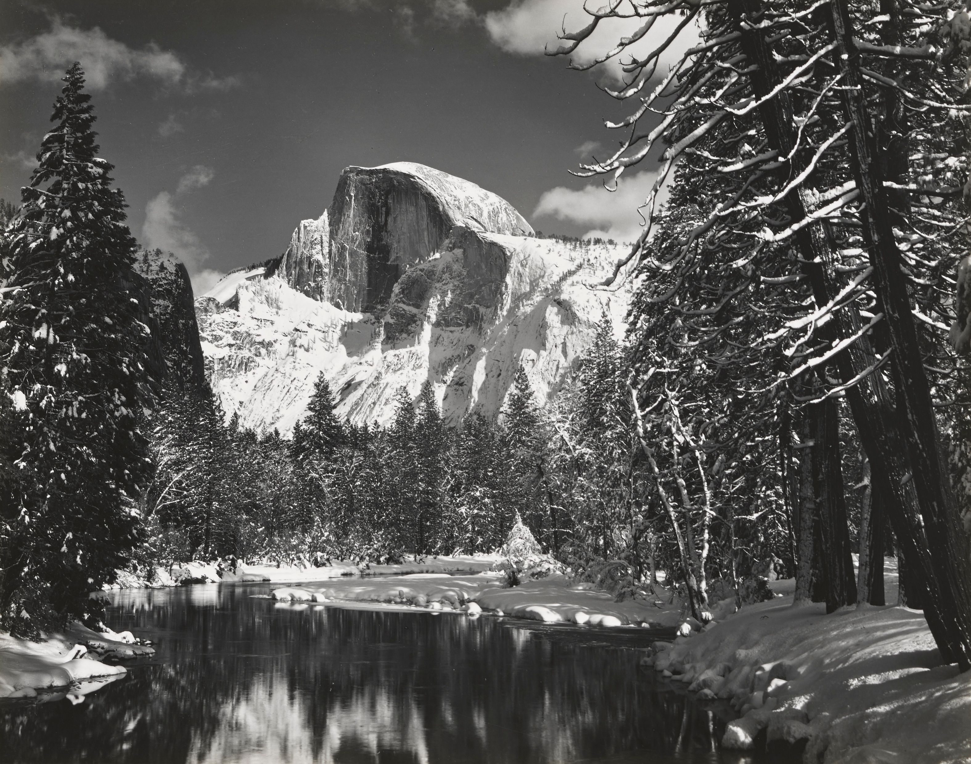 Half Dome, Merced River, Winter, Yosemite National Park, California
