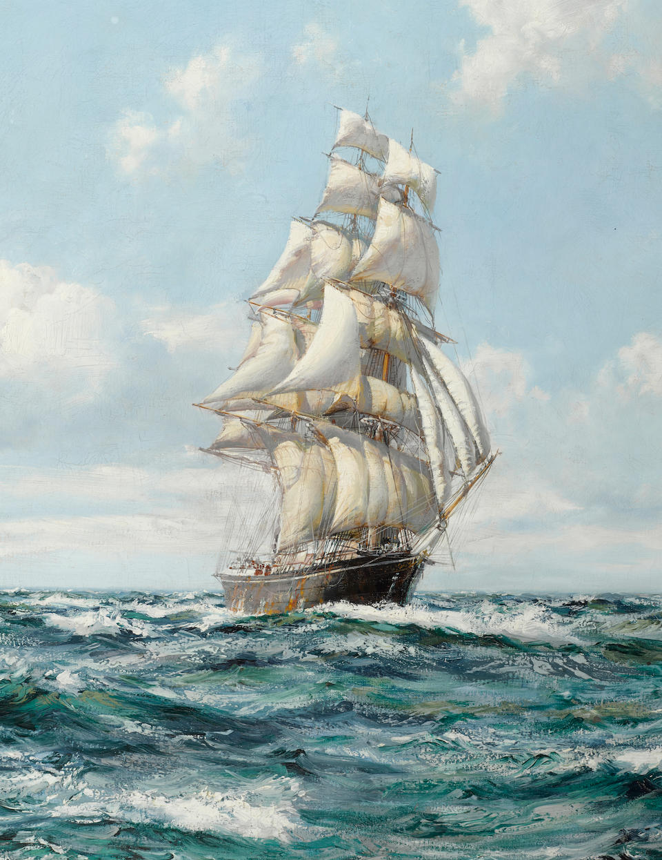 Bonhams : Montague Dawson (British, 1890-1973) Far Away - The Black ...