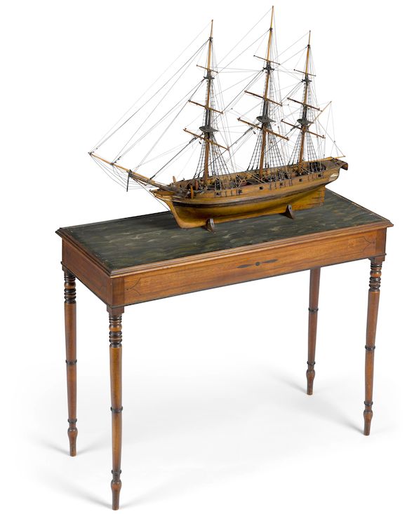 Bonhams : A fine old model of a British 12-gun sloop of war 32-1/2 x 14 ...
