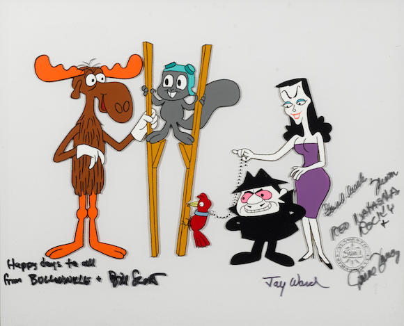 Bonhams A Production Celluloid Of Rocky Bullwinkle Boris Badenov And Natasha Fatale From