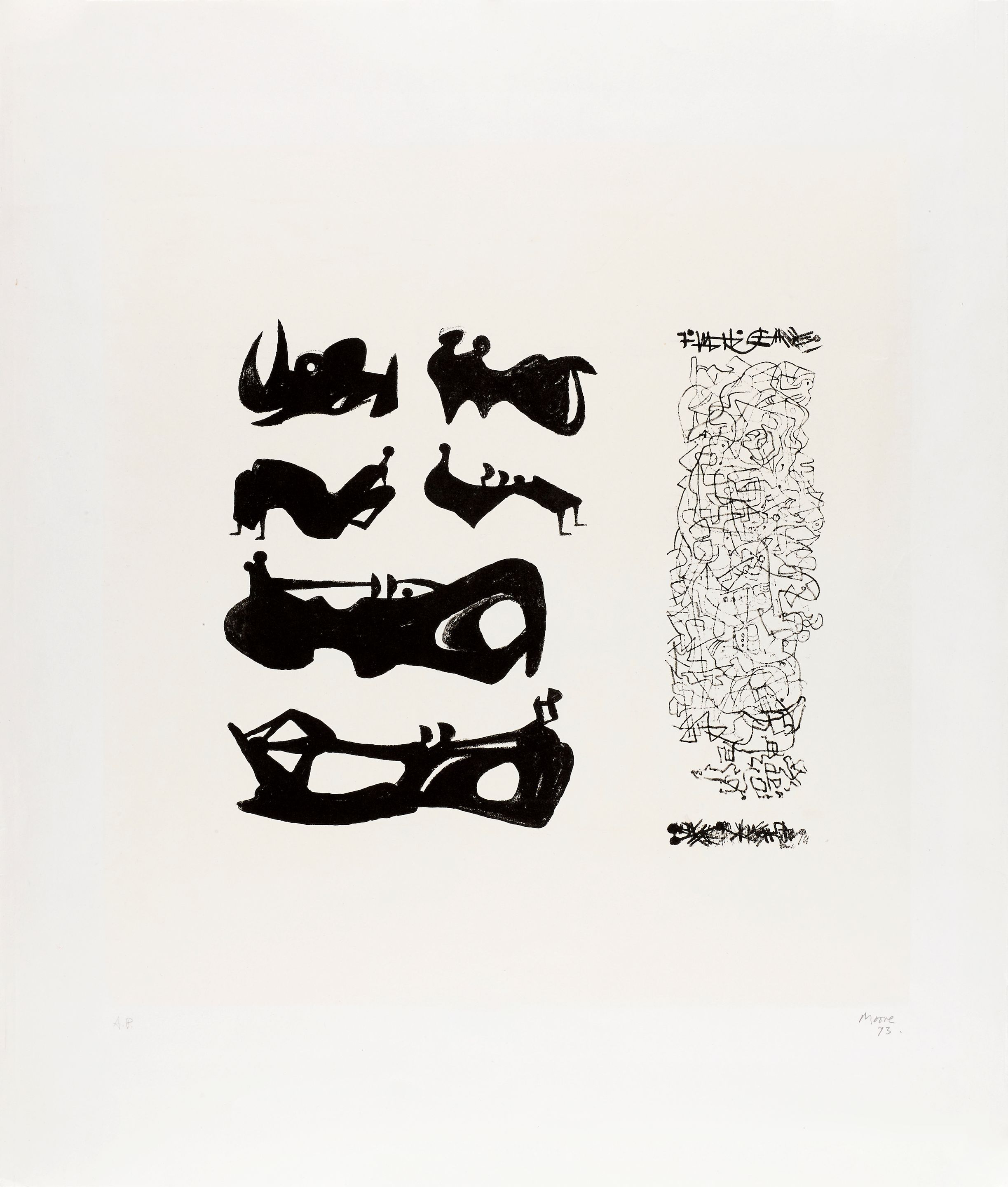 Silhouette Figures with Border Design
