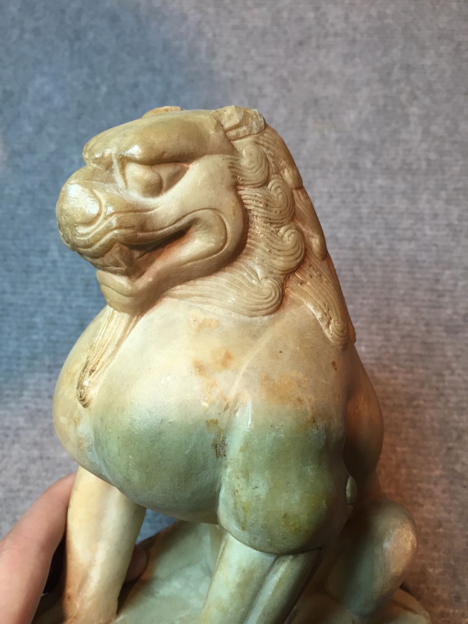 Bonhams A large carved marble figure of a lion Tang dynasty