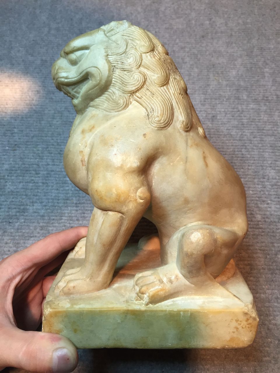 Bonhams A large carved marble figure of a lion Tang dynasty